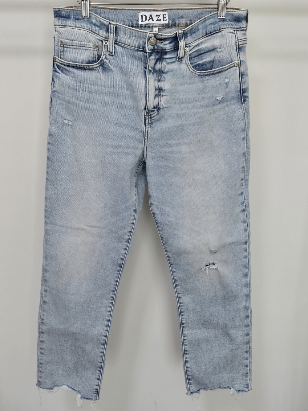 Daze Women's Light Blue Distressed Jeans